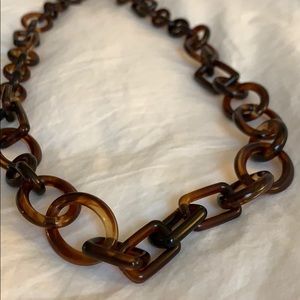 J. Crew tortoise acrylic necklace